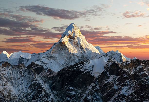Evening view of Ama Dablam on the way to Everest Base Camp - Nepal