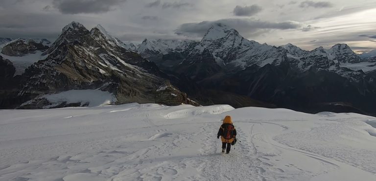Climbing to mera peak