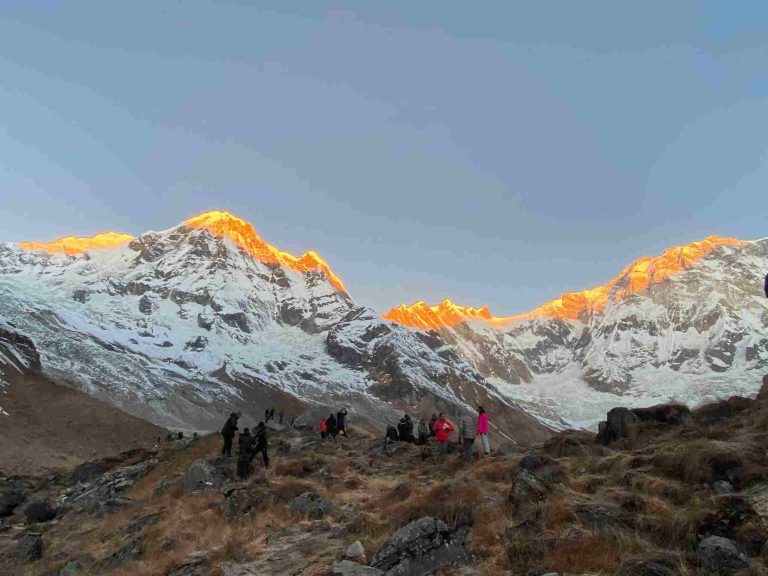 Beautiful Annapurna Base Camp Sun Rise