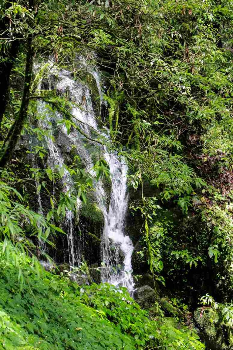 Bamboo waterfall fountain