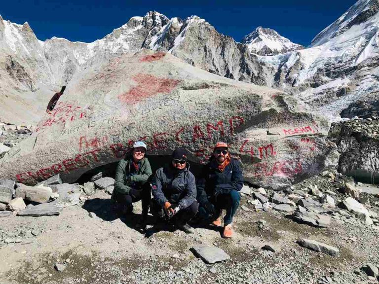At Everest Base Camp 5364m.