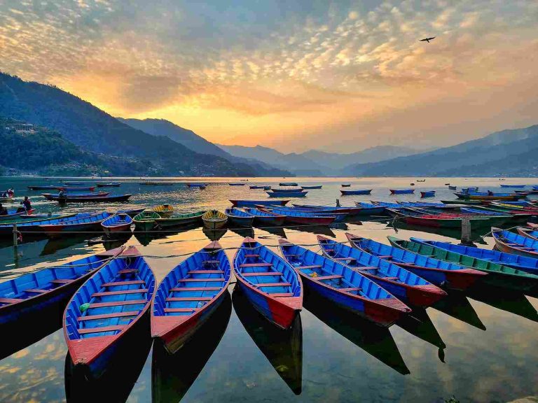 Fewa Lake Sunset