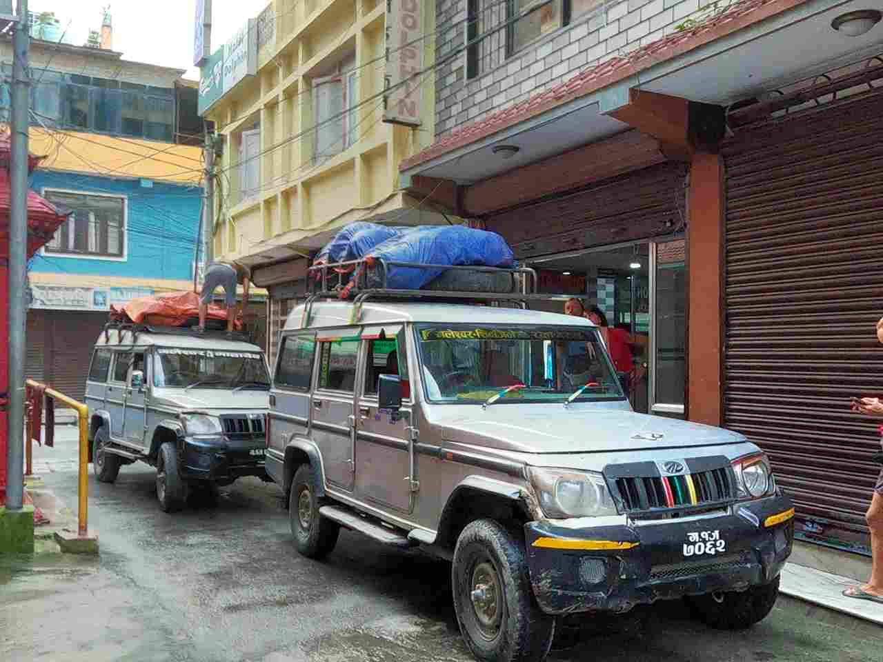 Jeep towards pokhara