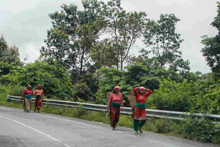 Local woman at highway