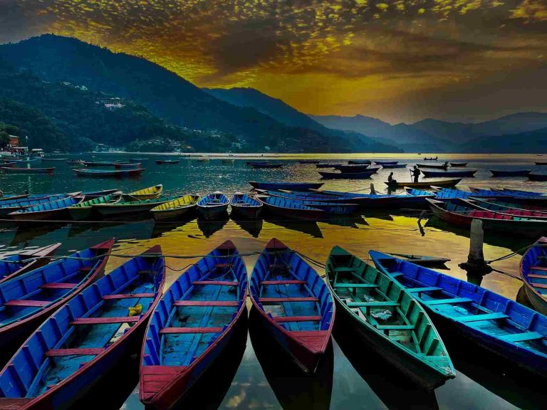 Boats at Fewa Lake