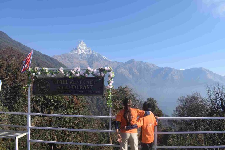 Rest Camp With wonderful view of Fishtail