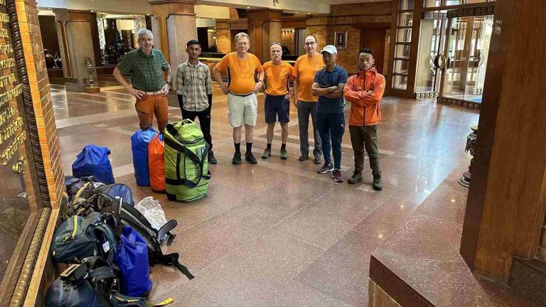 Team ready to depart besisahar