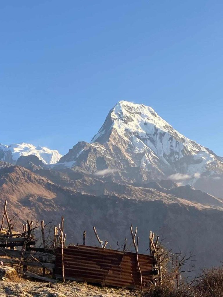 Annapurna I and Annapurna South from Mulde View Park