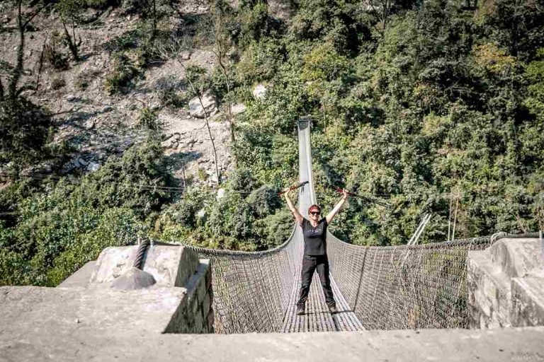 Suspension Bridge At Mohare Danda