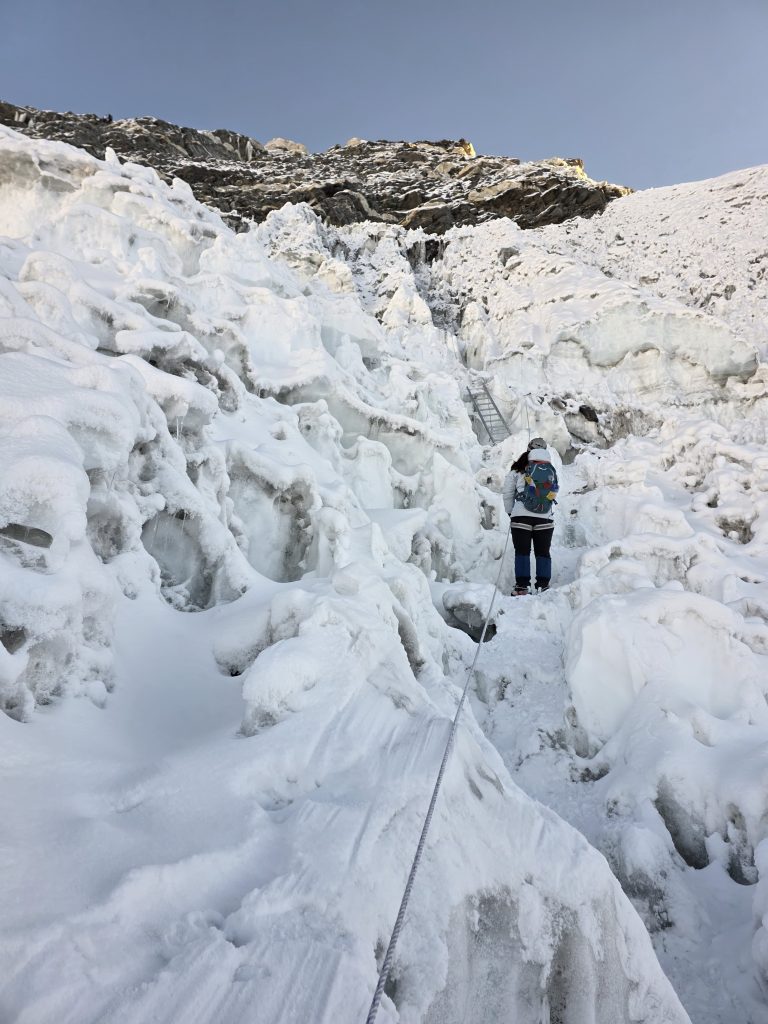 Island peak ice and Ladder