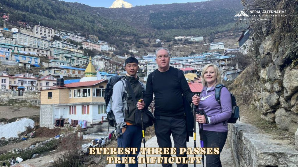 Everest Three Pass Trek Difficulty