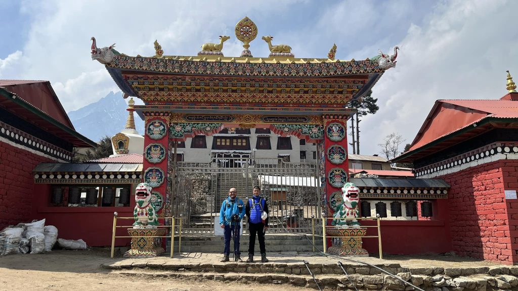 Trekker In Tengboche Monastery