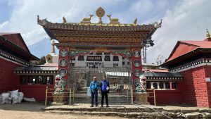 Trekker In Tengboche Monastery